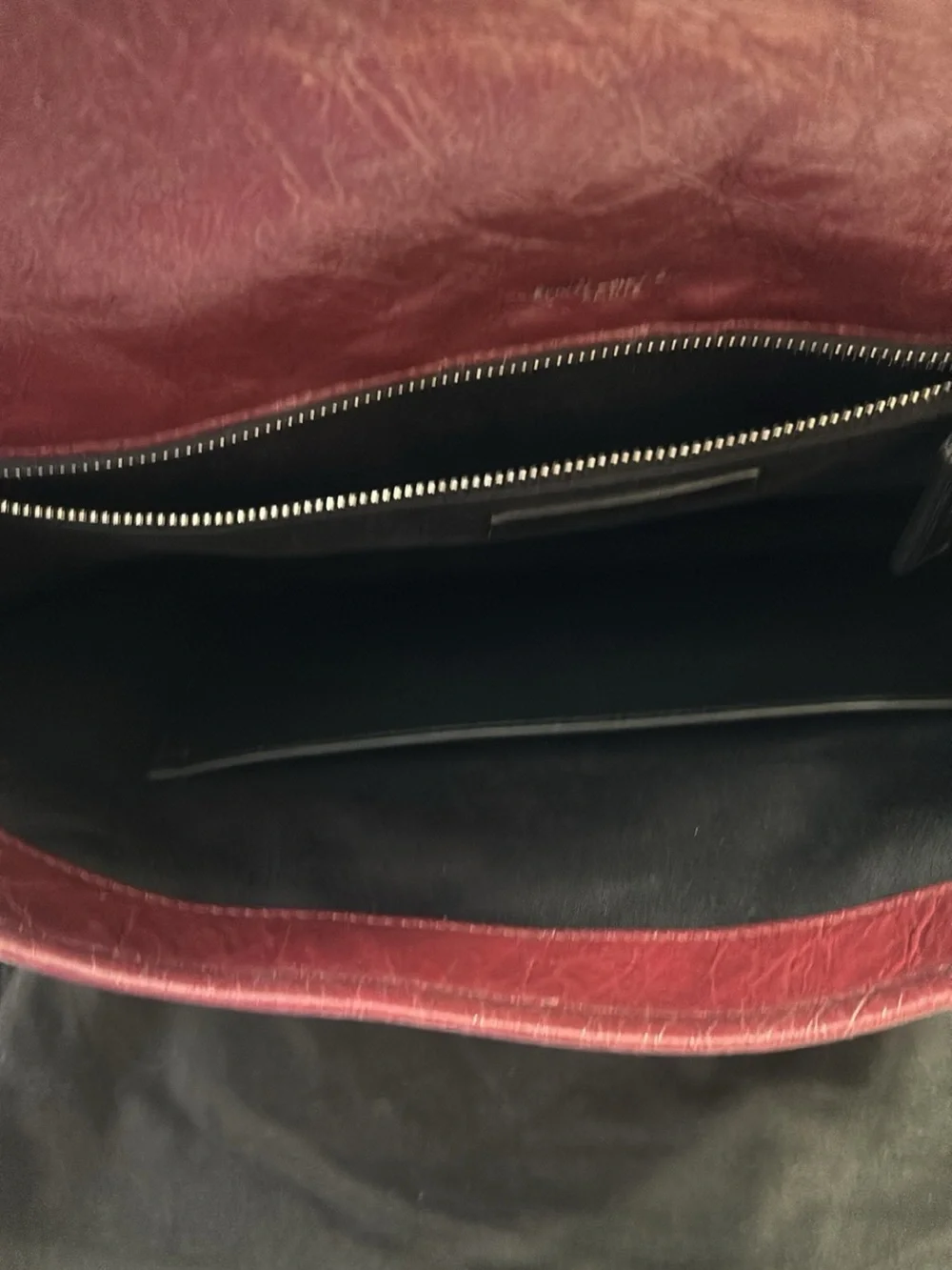 Yves Saint Laurent Quilted Burgundy Leather Shoulder Bag with Silver Chain